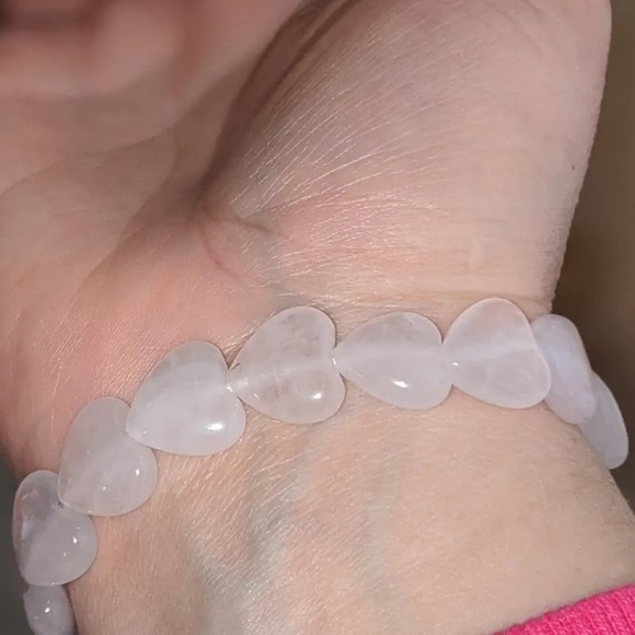 Rose Quartz Stretchable Bracelet - Picture 3 of 4